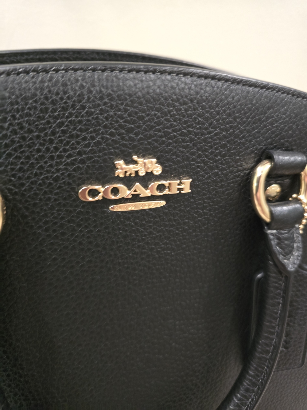 🔥 Coach Black Leather Satchel Bag - Picture 3 of 6